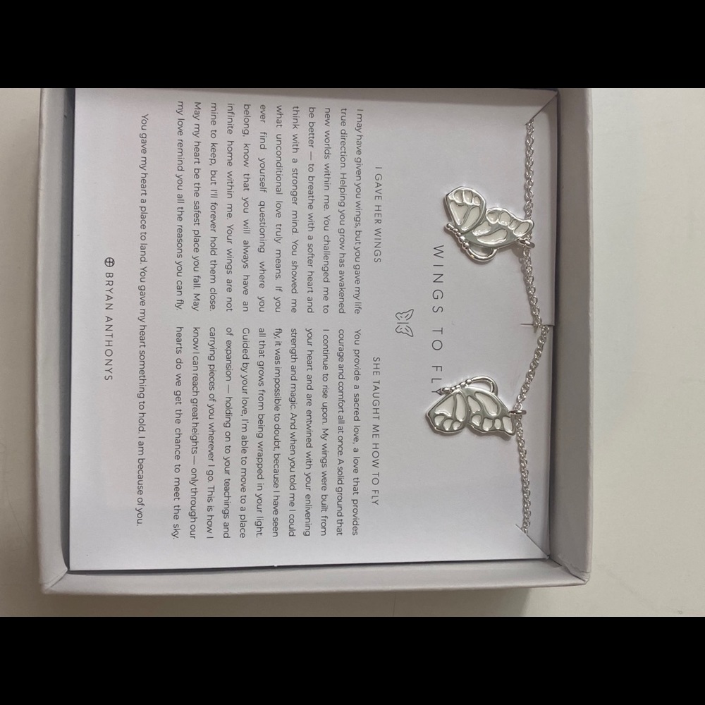 Bryan Anthony’s matching butterfly necklace set